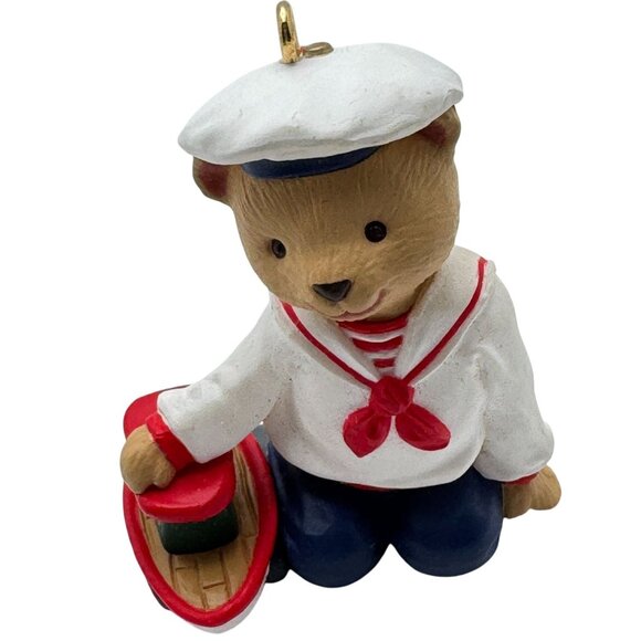 Hallmark 1993 Bearinger Bear Family Christmas Ornaments Set Of 4 Holiday - Picture 5 of 10